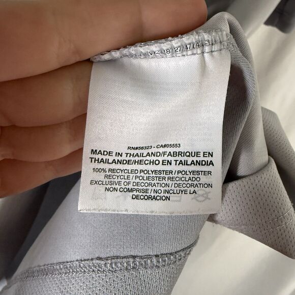 Nike Golf Polo Men's Large Grey Short Sleeve Standard Fit Dri-Fit 2 Tone Polyest - Picture 9 of 14